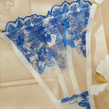 Floral Lace Push Up Bra Set Intimate Embroidery - Guan