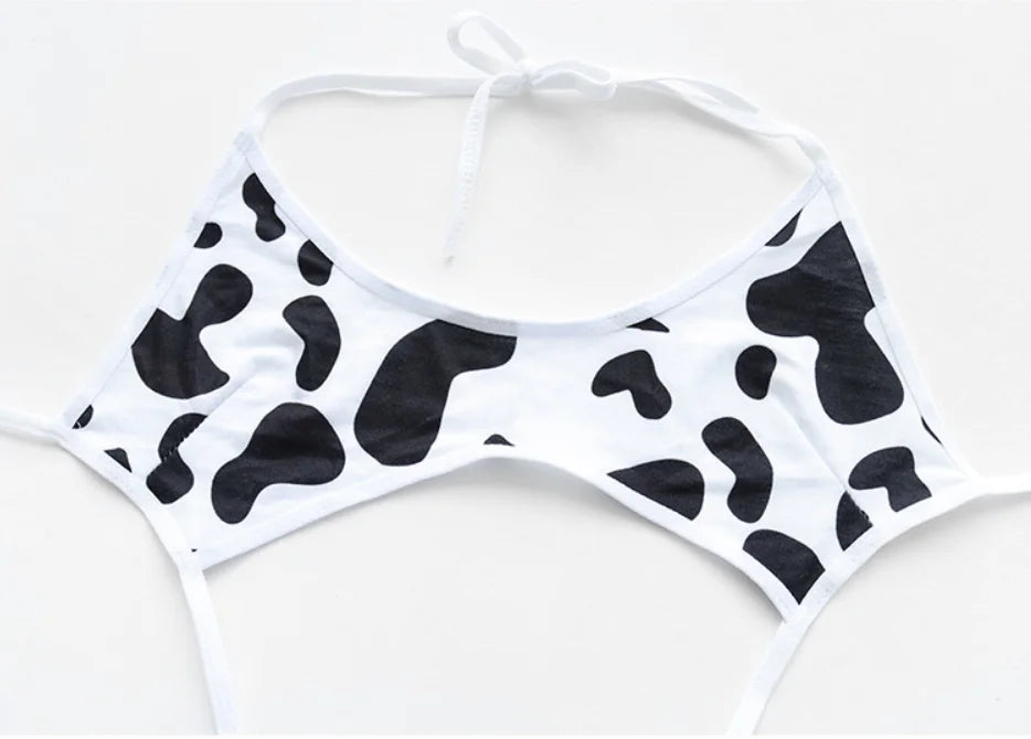 Cow Print Micro Bikini Jumpsuit