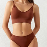 Comfortable Non-convertible Bra and G-String Set Women's Lingerie
