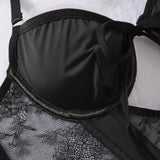 Elegant Lace Corset Set Lace Ensemble Slim-Fit Skirt Guan Guanstore