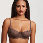 Lace Balconette Wired Push Up Bra - Guan