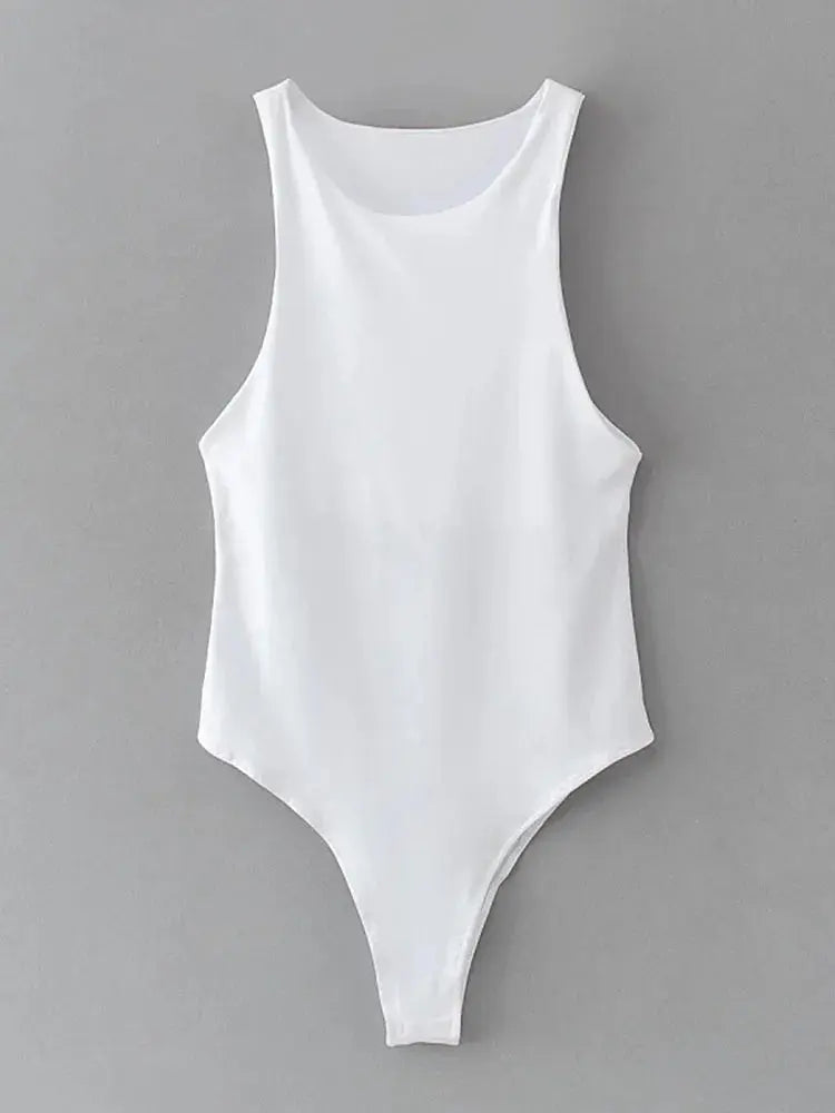 48040543158537|48040543191305|48040543224073 Guan Solid Femme Bodycon Summer Bodysuit