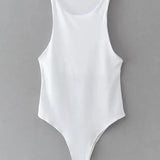 48040543158537|48040543191305|48040543224073 Guan Solid Femme Bodycon Summer Bodysuit