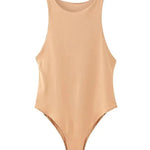 Guan Solid Femme Bodycon Summer Bodysuit