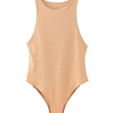 Guan Solid Femme Bodycon Summer Bodysuit