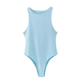 Guan Solid Femme Bodycon Summer Bodysuit