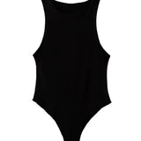 Guan Solid Femme Bodycon Summer Bodysuit