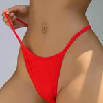 Striped Sexy Thongs Low Waist Cotton Underwear - Guan