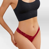 Guan Lace Cotton Thong Panties - Guan