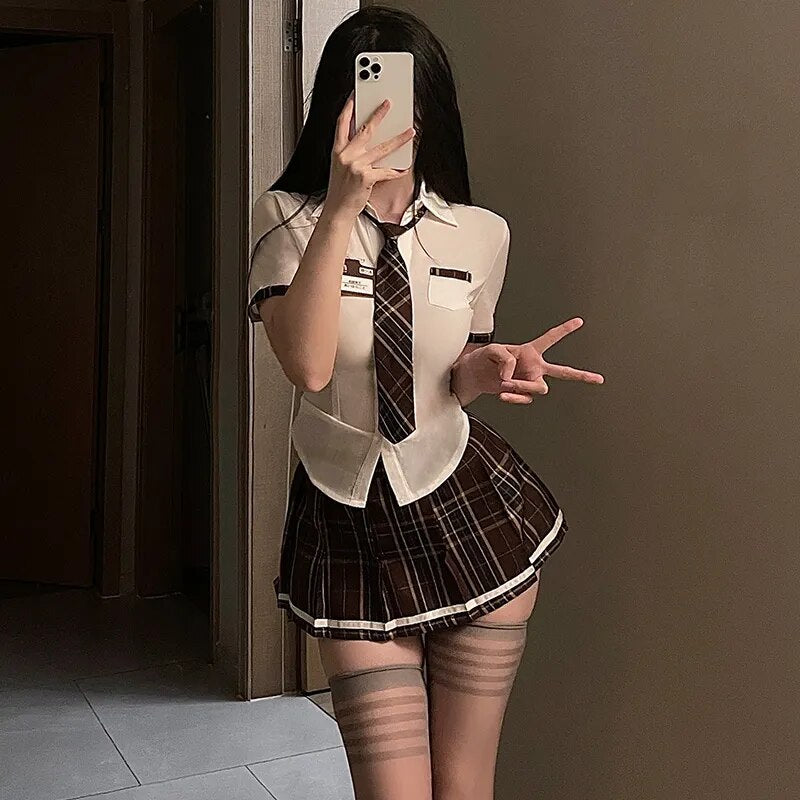 Schoolgirl Role Play Costume, Anime Cosplay Uniform Set